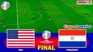 USA vs PARAGUAY - FINAL COPA AMERICA | Full Match All Goals | eFootball PES Gameplay PC