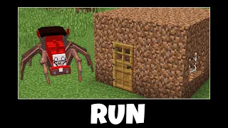 Minecraft Escape From Choo Choo Charles Run! Wait What Meme