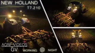 New Holland T7.210 | Kverneland | Working @ Night | 4K