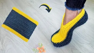 PERFECT! I NEVER IMAGINED IT WOULD BE SO EASY TO MAKE THIS CROCHET SLIPPER