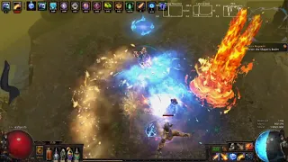 Path Of Exile - Fireball/Incinerate Assassin Red Elder Guardians kill (3.8)