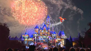 [4K] NEW Wondrous Journeys Fireworks 2023 at Disneyland Park! - Disney100 Debut with Flying Baymax!