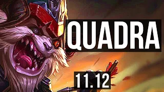 KLED vs DR. MUNDO (TOP) | 4.3M mastery, Quadra, 1100+ games, Dominating | EUW Master | v11.12