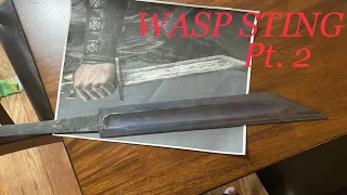 UHTRED'S SEAX WASP STING: Part 2 Grinding the Fuller, Bevels and Heat Treating