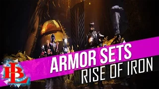 Destiny Rise of Iron COMPLETE ARMOR SETS Trials Raid Iron Banner Iron Lord Hunter Titan Warlock