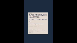 Lisa tested positive for covid 19 😭😭🥺🥺#blackpink #lisa #covid19  #besafelisa #getwellsoon#k_pop