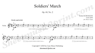 Schumann : Soldiers' March, op. 68, no. 2 - Violin