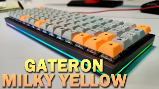 Gateron Milky Yellow Typing Sounds [NOT LUBED] | Stock Gateron Milky Yellow Linear Switches