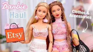 Barbie Etsy Shops Haul! Realistic Doll Clothing & Accessories Review - Unique Items