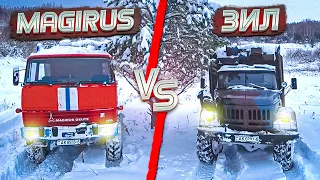 ЗИЛоМАН V8 или MAGIRUS V6!  Кто круче в Глубоком снегу??