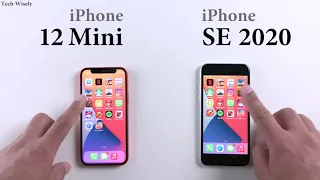 iPhone 12 Mini vs SE 2020 : Speed Test + Size Comparison + Ram Management