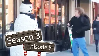 Scary Snowman Hidden Camera Pranks Brown University & RISD Students