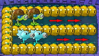 99 Gatling Pea vs 99 Snow Pea vs 999 Giga Gargantuar vs Dr.Zomboss - Plants vs Zombies Hack