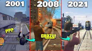 Can i stop the train in GTA Games with RPG | Evolution of RPG Logics in GTA Games (2001-2021) part 1