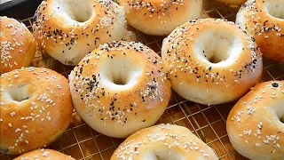 NEW YORK STYLE BAGEL |  Super Easy Homemade Bagel in a Bread Machine | Bread Machine Recipes