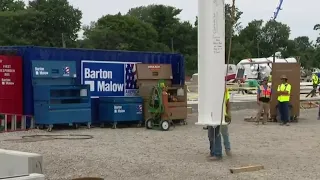 First beam in place at new FCA plant on Detroit's east side