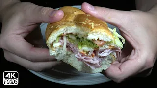 4k Foods ASMR | Jersey Mike's Regular Italian Mike's Way with a Bubly (Jersey Mike's Chatsworth)