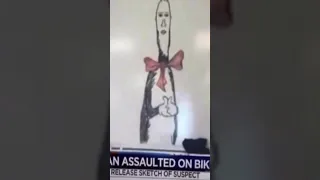 Cat in the hat assaults a woman on bike