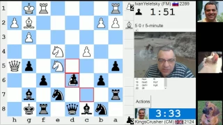 LIVE Blitz #3610 (Speed) Chess Game: Black vs FM IvanYeletsky in Réti opening