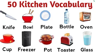 50 Kitchen Vocabulary In English | Kitchen Utensils Names | English Vocabulary