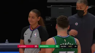 Luka Doncic Flirts With Ref, "Fouling in love with you"