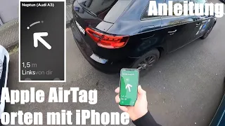 Apple AirTag orten (hohe Distanz) und wiederfinden (maps) mit dem Apple iPhone Anleitung