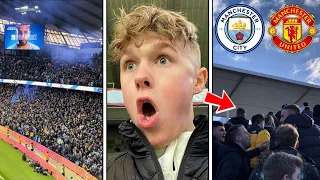 TROUBLE BREAKS OUT as MAN CITY SMASH MAN UNITED *VLOG* ELECTRIC ATMOSPHERE and PYROS on DERBY DAY!!!