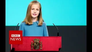 Spain's princess delivers her first speech - BBC News