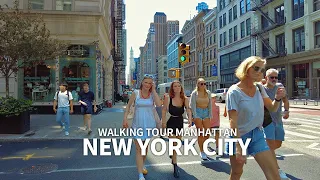 [4K] NEW YORK CITY - Manhattan Summer Walk, NY City Hall, Church Street & World Trade Center, Travel