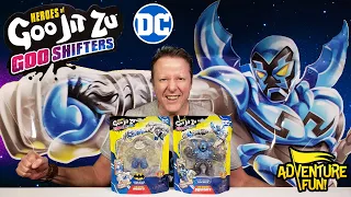 4 DC Comics Heroes of Goo Jit Zu Goo Shifters Alien Armored Blue Beetle Adventure Fun Toy review!
