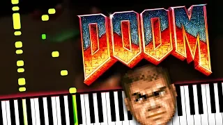 Doom - Main Theme (Level 1 Original Game Soundtrack) Piano Tutorial (Sheet Music + midi) Synthesia