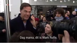 "Dag mama, dit is Mark Rutte"