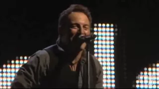 Bruce Springsteen performs his new song Wrecking Ball at Giants Stadium