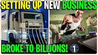 BROKE TO BILLIONS PART 4! STARTING AS LEVEL 1 IN 2022 IN GTA ONLINE! BUYING NEW BUSINESS