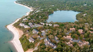 Cobbs Pond & Breakwater Beach, Brewster | CAPE COD DRONE SHOTS