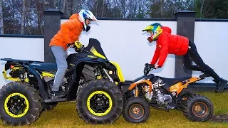 ДРИФТИМ. Я против ПАПЫ... Кто КРУЧЕ???BRP vs ATV. Dad deserves it.