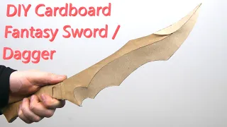 How to make a DIY Cardboard Fantasy Sword / Dagger