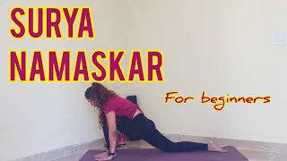 STEP BY STEP SURYA NAMASKAR FOR BEGINNERS | Learn Sun Salutation In 3 Minutes|