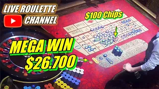 🔴LIVE ROULETTE | 🔥 MEGA WIN 🔥💲26.700 In Las Vegas Casino 🎰 $100 Chips Inside Exclusive ✅ 2023-10-23