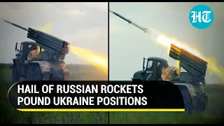 Russian troops rain rockets on Ukraine troops from 'GRAD' MLRS | Watch