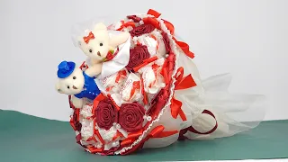 Sweet bouquet. Wedding Anniversary Gift. The idea of ​​a beautiful craft