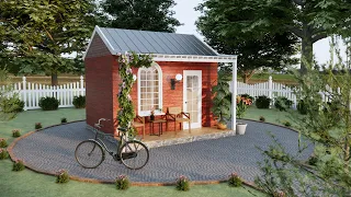 (130 SQFT) Cozy and Compact Tiny House Design 3x4 (12 SQM)