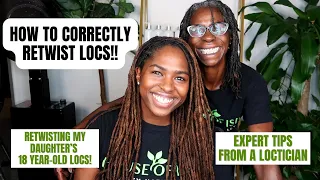 HOW TO CORRECTLY RETWIST LOCS | BEGINNER FRIENDLY | Expert Tips From A Loctician!