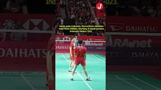 Momen Kemenangan Marcus/Kevin atas Seo/Kang di Babak Pertama Indonesia Masters 2023 #shorts