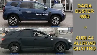 SLIP TEST - Dacia Duster 4WD vs Audi A4 Allroad Quattro - @4x4.tests.on.rollers