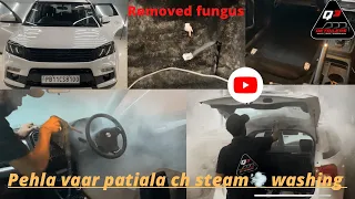 Pehli Wari Patiala Ch Suru Steam Washing | Removed Funguse | Car Dry Clean | Harvinder singh vlog