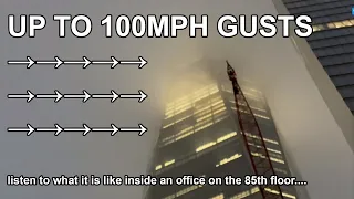 what does the wind sound like at the top of the world trade center?