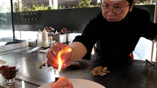 amazing skill! lobster, beef steak teppanyaki master - korean street food