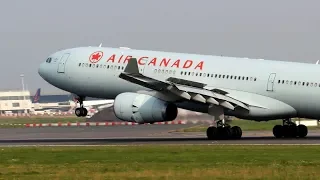 Air Canada Airbus A330 Smooth Landing @ Brussels Airport