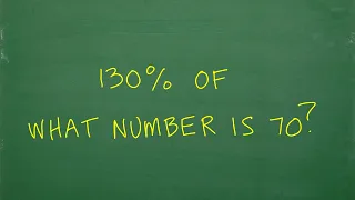 130% of what number is 70? Let’s solve the percent problem step-by-step…